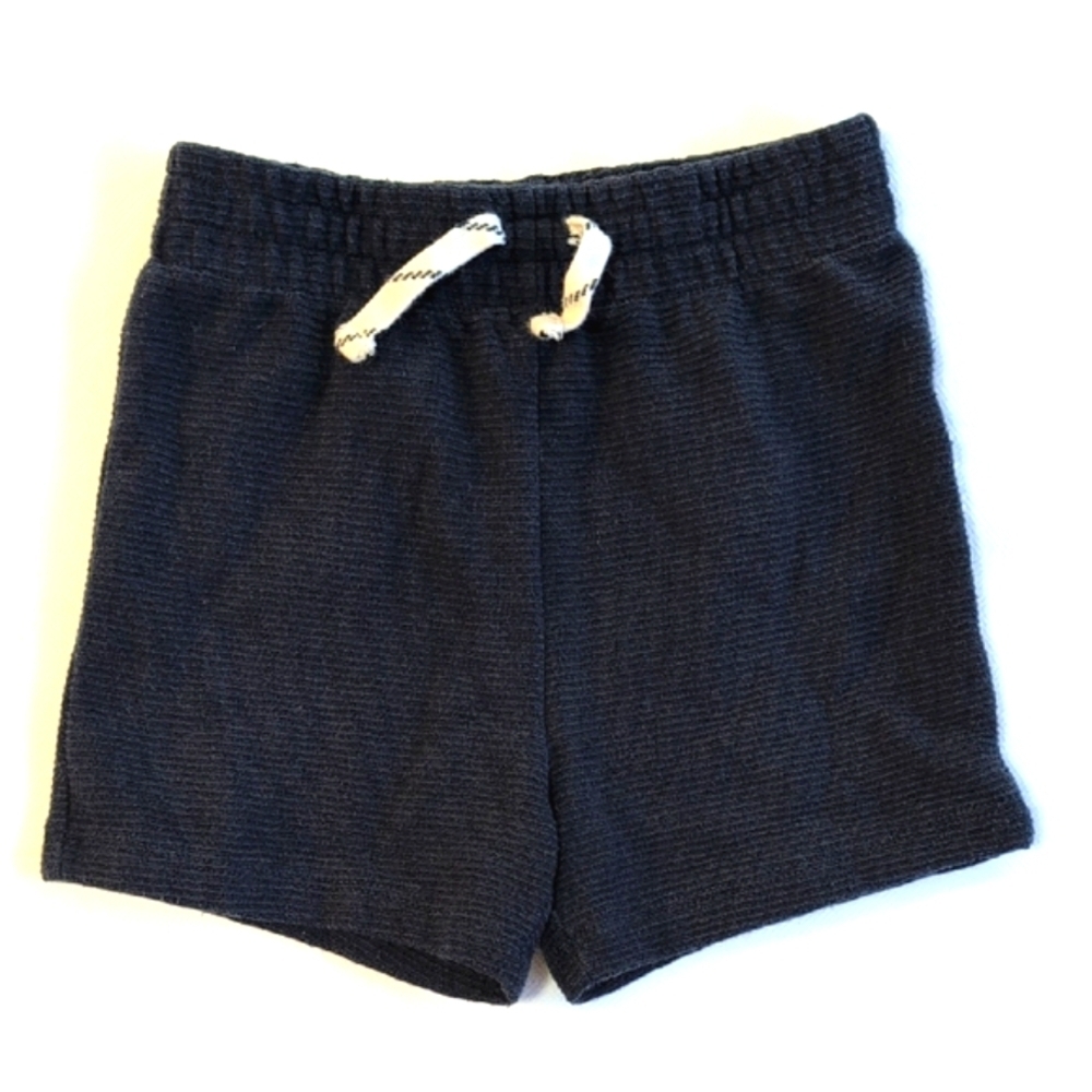joe fresh ribbed navy blue comfy pull-on shorts 18-24 months baby toddler boys